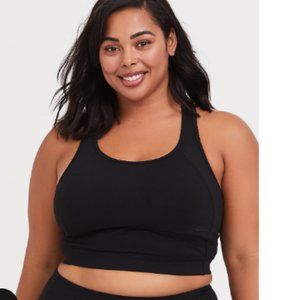 Torrid 4x BLACK LONGLINE WICKING SPORTS BRA